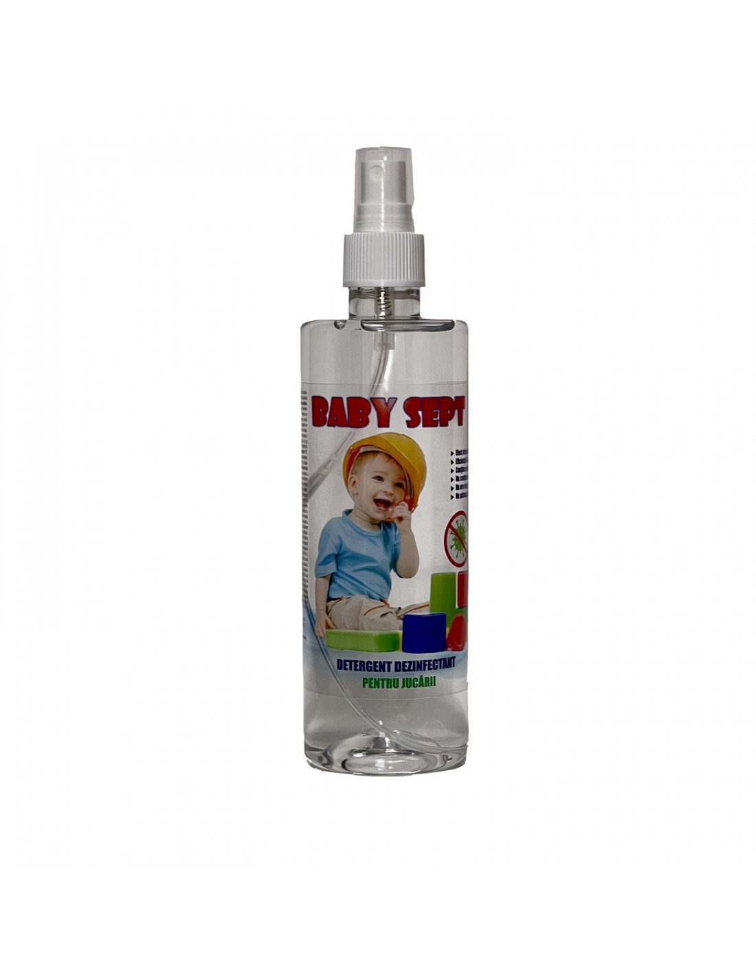 Baby Sept Detergent dezinfectant pentru jucarii flacon 330 ml cu pulverizator Baby Sept Detergent dezinfectant pentru jucarii flacon 330 ml cu pulverizator