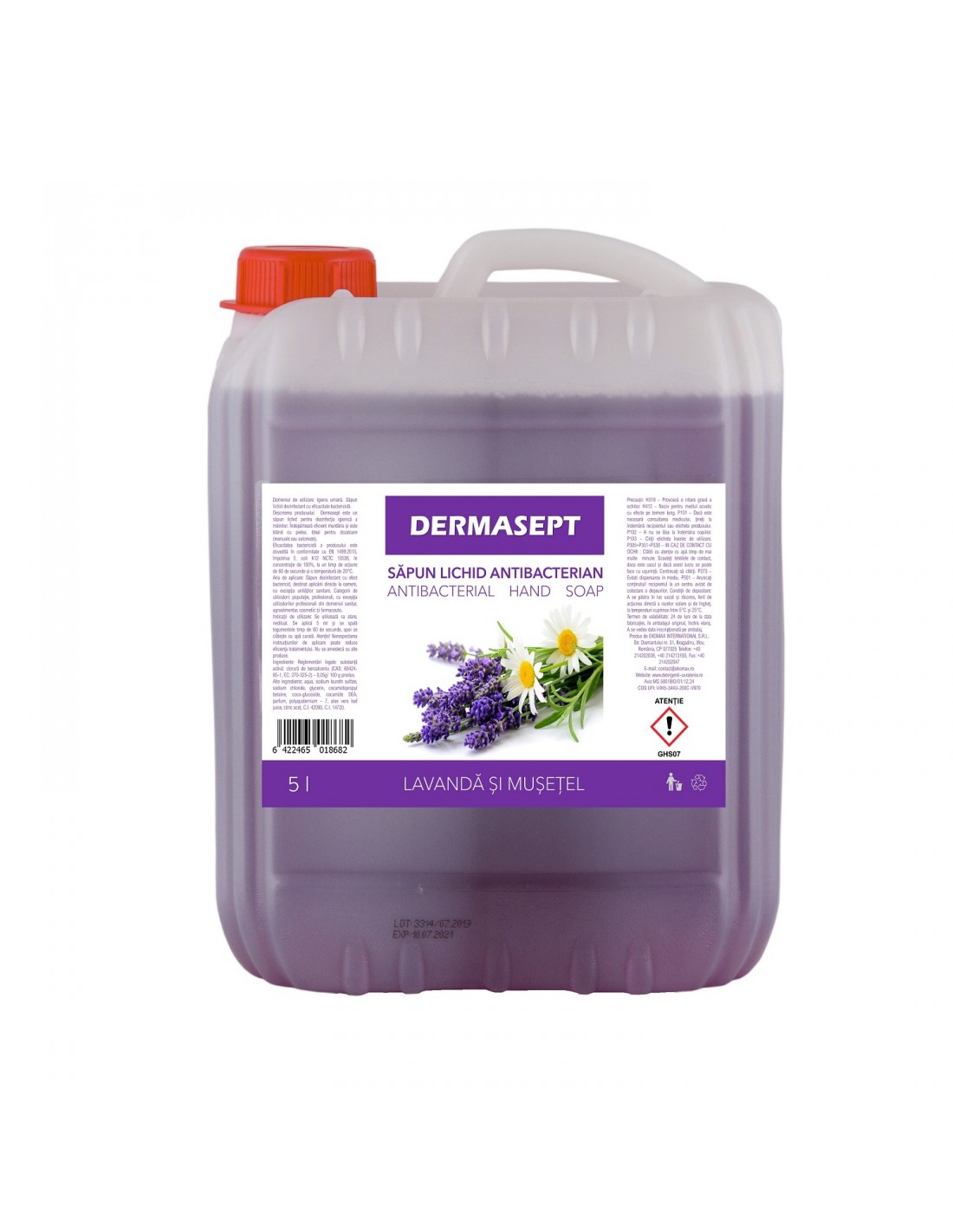 Dermasept sapun lichid antibacterian canistra 5 litri Dermasept sapun lichid antibacterian canistra 5 litri