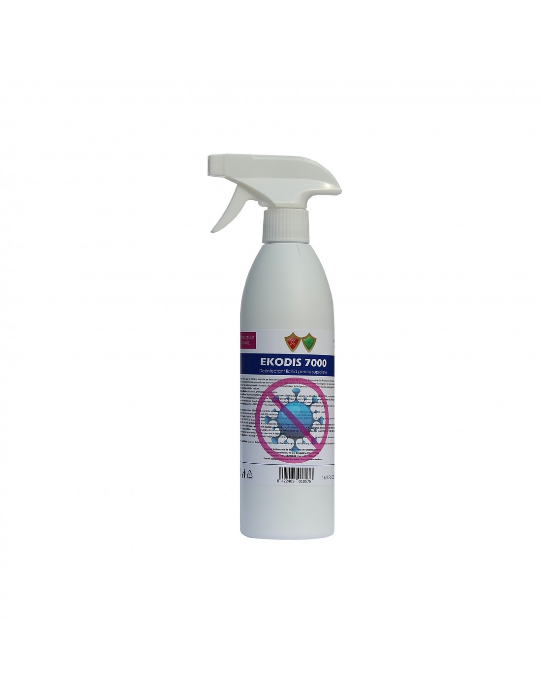 Ekodis 7000 Solutie dezinfectanta pentru suprafete flacon 500 ml cu pulverizator Ekodis 7000 Solutie dezinfectanta pentru suprafete flacon 500 ml cu pulverizator