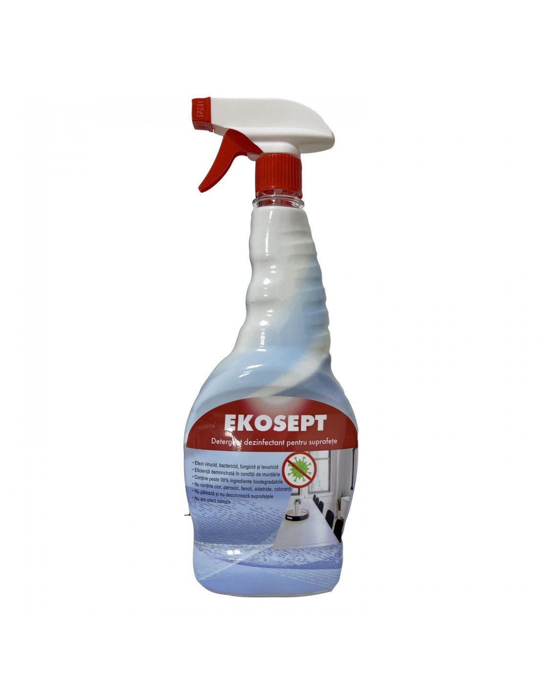 EkoSept Detergent dezinfectant pentru suprafete flacon 750 ml cu pulverizator EkoSept Detergent dezinfectant pentru suprafete flacon 750 ml cu pulverizator