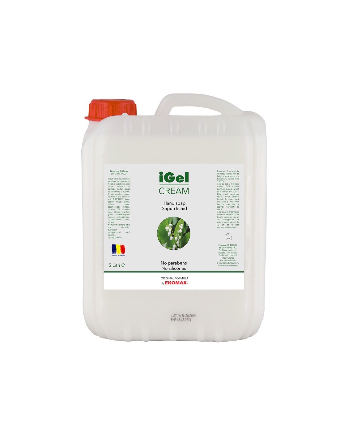 iGel Cream sapun lichid Lily of the Valley canistra 5 litri iGel Cream sapun lichid Lily of the Valley canistra 5 litri