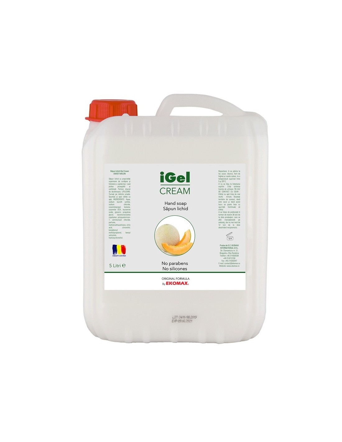 iGel Cream Sweet Melon Soap sapun lichid canistra 5 litri iGel Cream Sweet Melon Soap sapun lichid canistra 5 litri