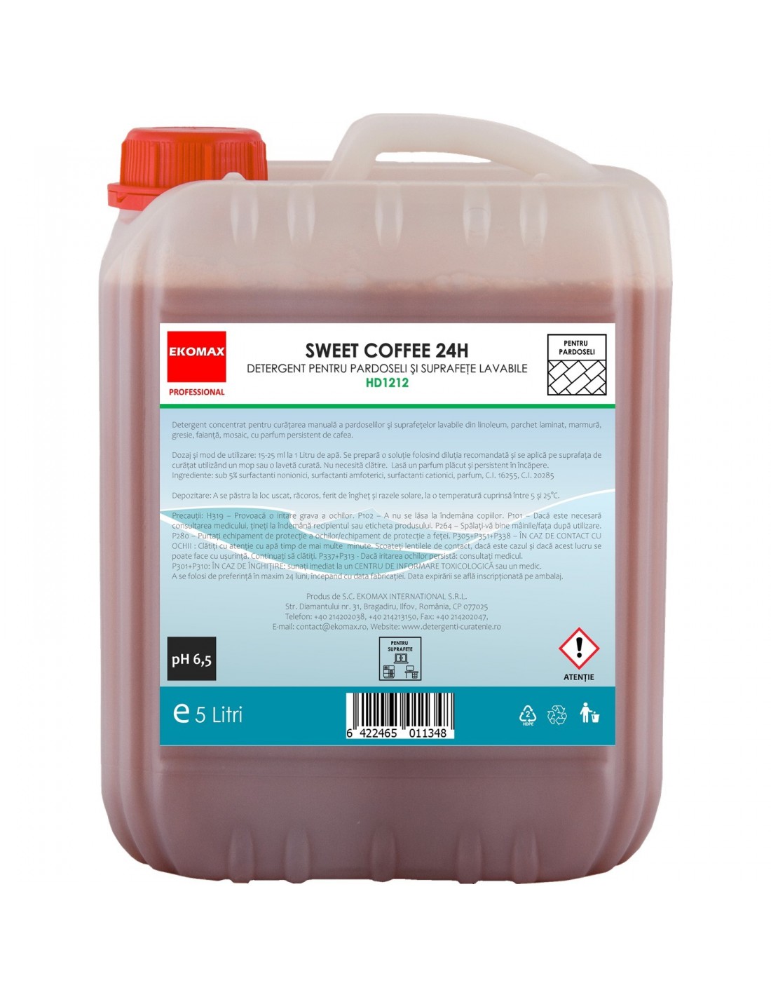 Sweet Coffee 24H detergent pardoseli canistra 5 litri Sweet Coffee 24H detergent pardoseli canistra 5 litri