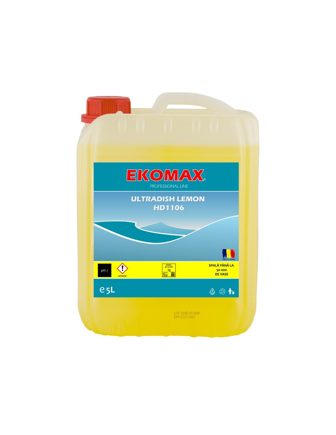 Ultradish Lemon detergent vase manual canistra 5 litri Ultradish Lemon detergent vase manual canistra 5 litri
