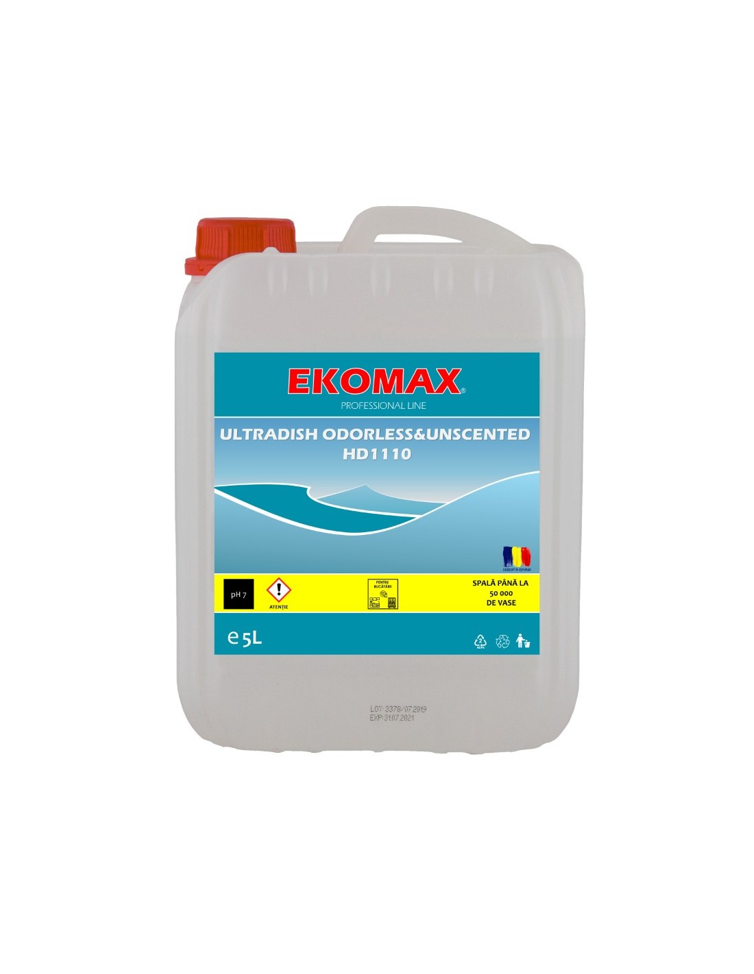 Ultradish Odorless & Unscented detergent vase manual canistra 5 litri Ultradish Odorless & Unscented detergent vase manual canistra 5 litri