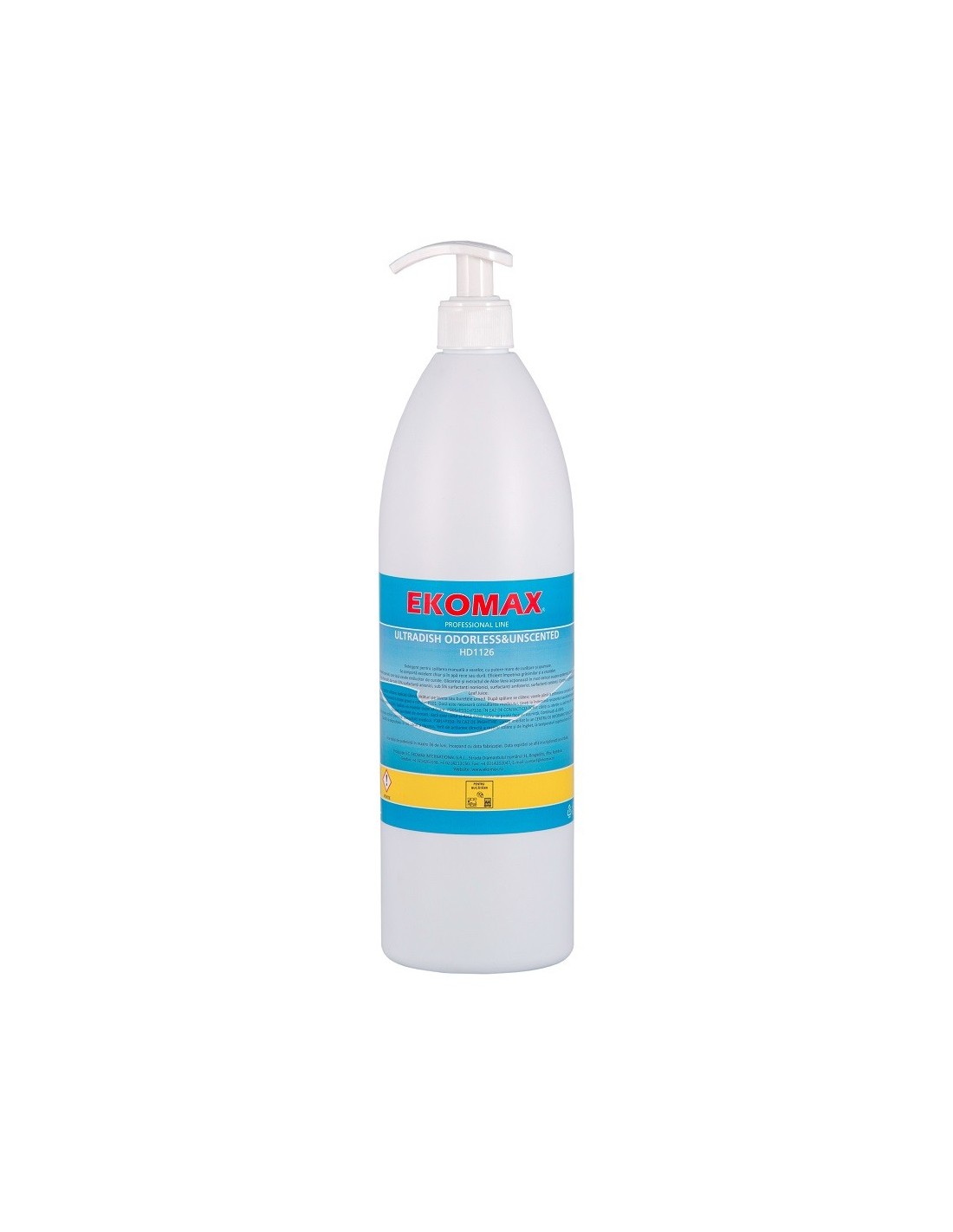 Ultradish Odorless & Unscented detergent vase manual flacon 1 litru Ultradish Odorless & Unscented detergent vase manual flacon 1 litru