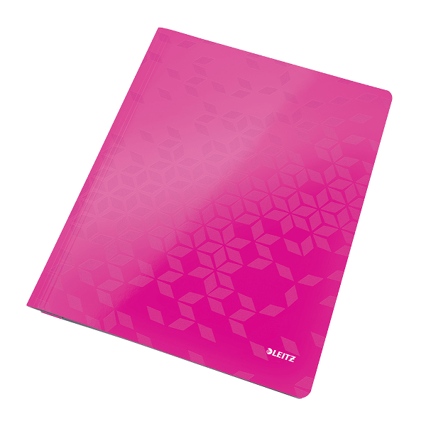 Dosar cu sina Leitz WOW, carton laminat, A4, 250 coli, roz Dosar cu sina Leitz WOW, carton laminat, A4, 250 coli, roz