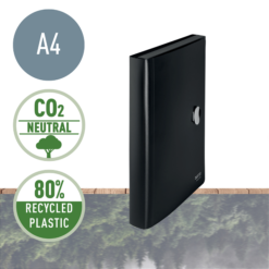 Mapa tip proiect Leitz Recycle, PP reciclat, A4, 250 coli, negru