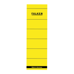 Etichete Falken autoadezive, pentru bibliorafturi,  60 x 190 mm, galben