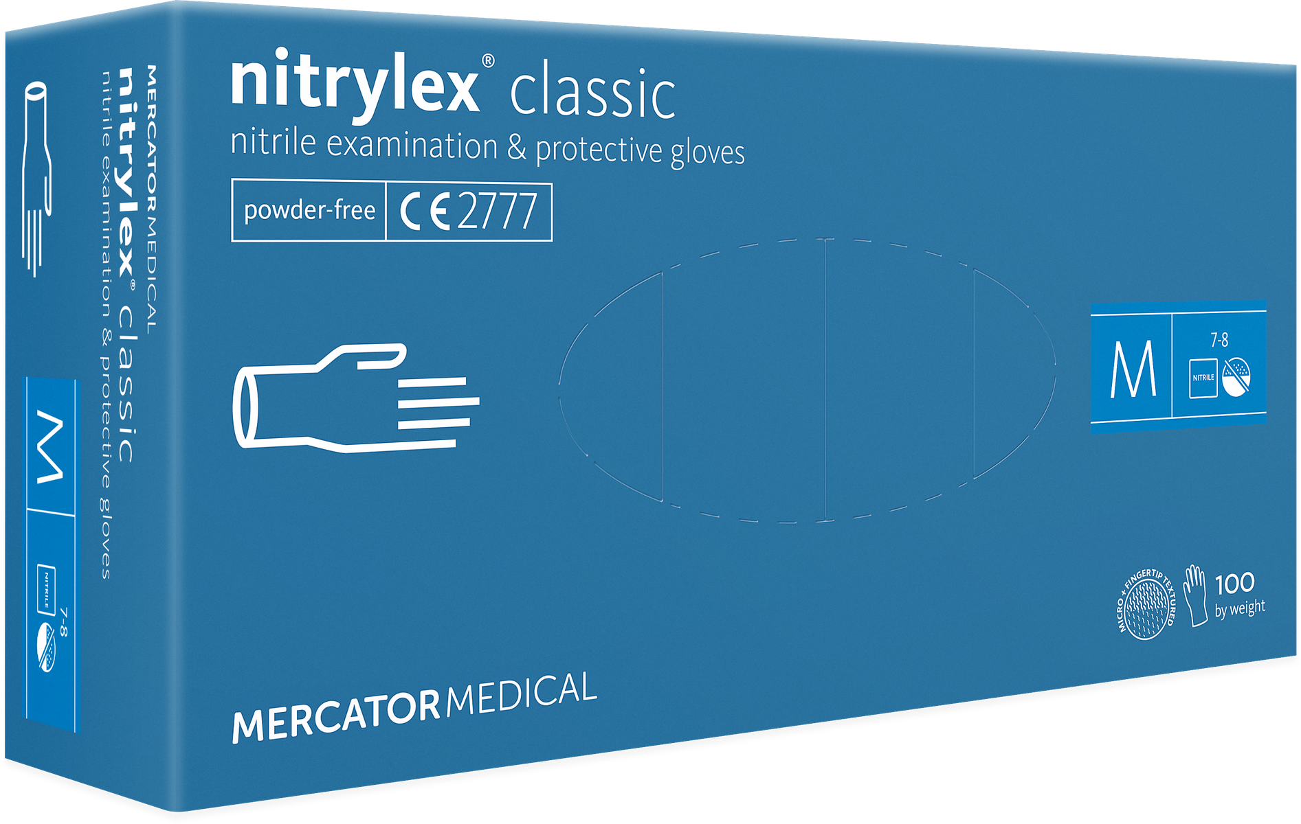 NITRYLEX CLASSIC BLUE NEPUDRATE 100 buc XS-S-M-L-XL NITRYLEX CLASSIC BLUE NEPUDRATE 100 buc XS-S-M-L-XL