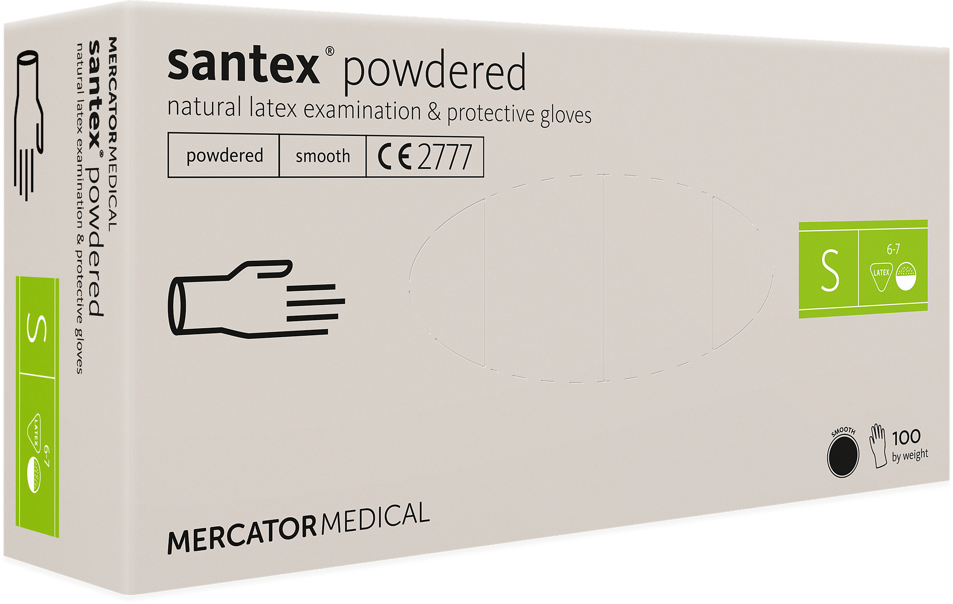 SANTEX MANUSI PUDRATE LATEX 100 buc XS-S-M-L-XL SANTEX MANUSI PUDRATE LATEX 100 buc XS-S-M-L-XL