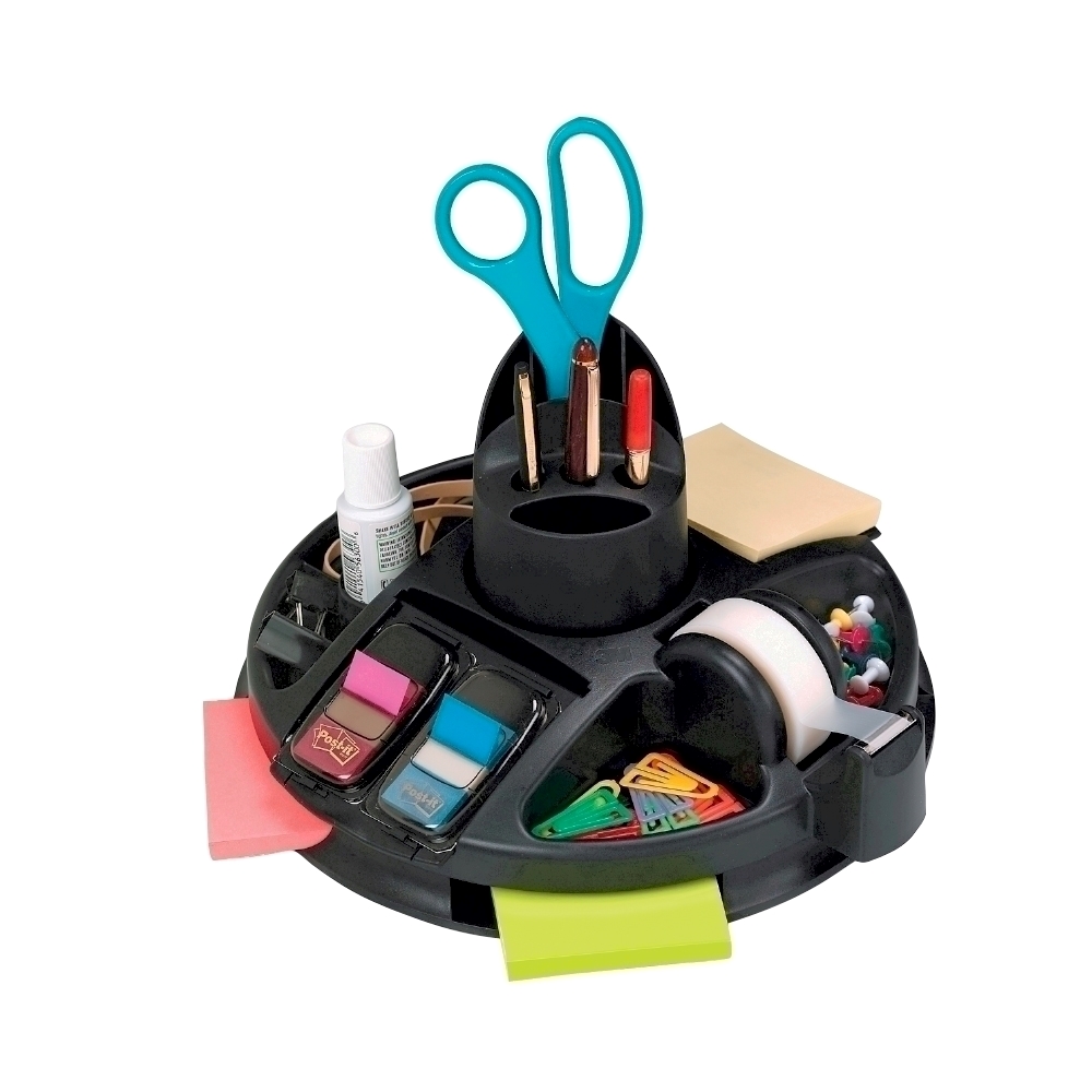 Suport rotativ pentru accesorii 3M C91, echipat, negru Suport rotativ pentru accesorii 3M C91, echipat, negru