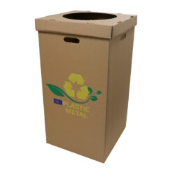 Cos carton RTC, colectare selectiva PLASTIC/METAL, 400 x 400 x 795 mm