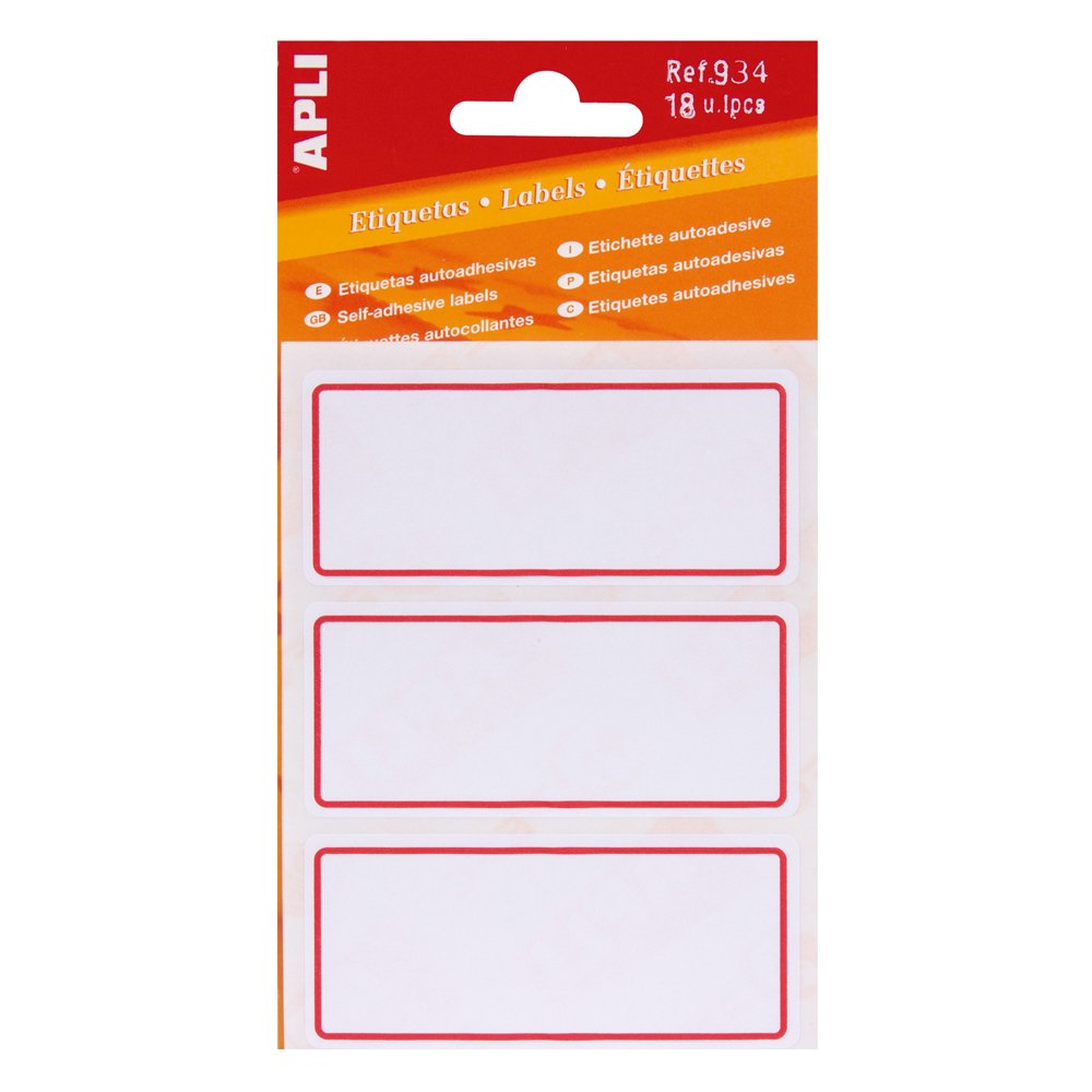 Etichete scolare, Apli, autoadezive, 6 coli, 18 etichete, dimensiune 34x78mm Etichete scolare, Apli, autoadezive, 6 coli, 18 etichete, dimensiune 34x78mm