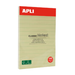 Notite autoadezive, Apli, liniate, galben, 150 x 100 mm
