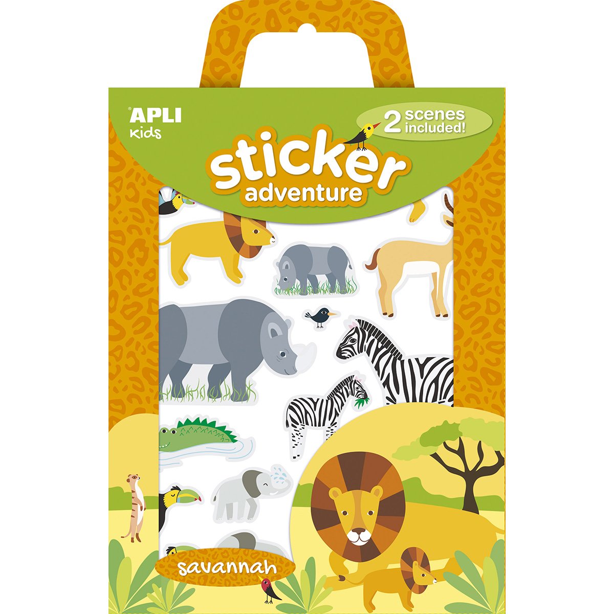 Set autocolante Adventure, APLI, tema Savana Set autocolante Adventure, APLI, tema Savana