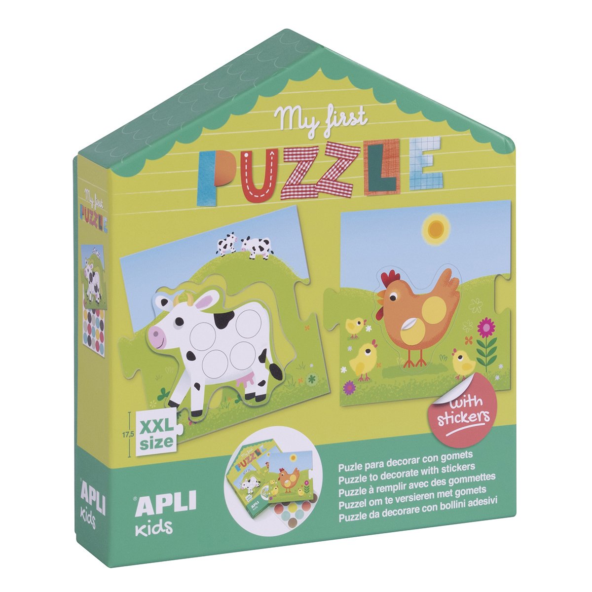 Puzzle creativ XXL, APLI, tema Animale, 5 piese Puzzle creativ XXL, APLI, tema Animale, 5 piese