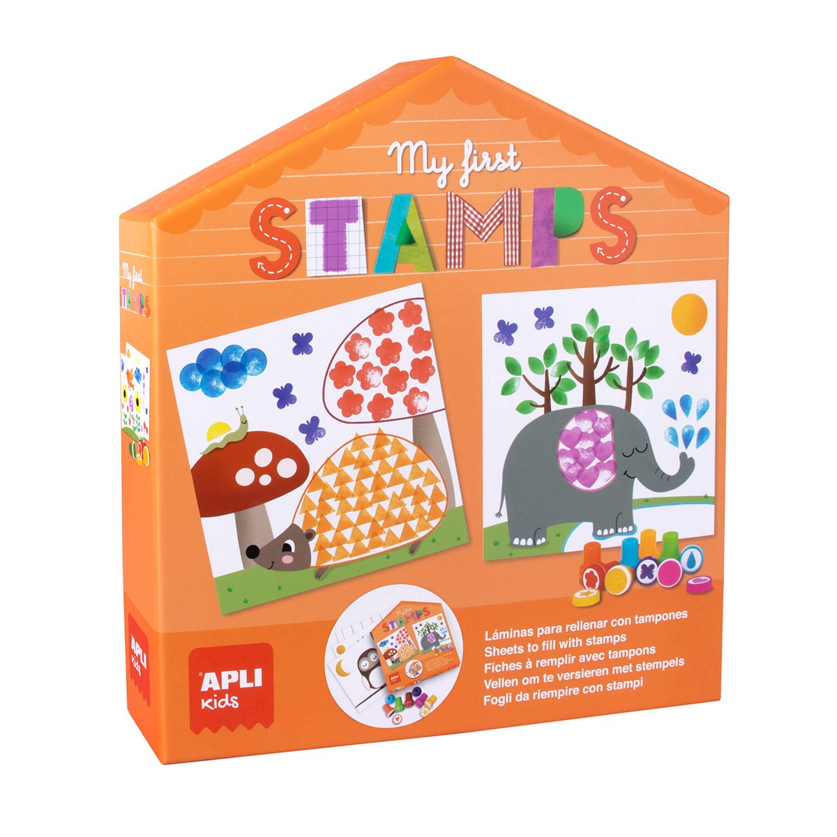 Joc creativ cu stampile, APLI, 10 stampile Joc creativ cu stampile, APLI, 10 stampile