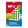 Etichete autoadezive Apli, verde, 19 mm, 320 etichete/blister Etichete autoadezive Apli, verde, 19 mm, 320 etichete/blister