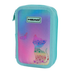 Penar scolar Astra, neechipat, 2 compartimente, Kitty Ombre