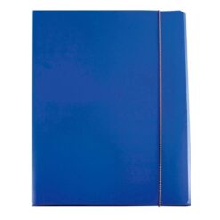 Mapa documente Ecomax, inchidere cu elastic, carton plastifiat, albastru