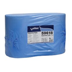 Rola lavete industriale,Celtex 59618, 3 straturi, hartie albastra, 500 portii/rola, 2 role/set