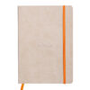 Notebook A5 Rhodiarama, 80 file, ivory, dictando, bej