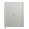 Notebook  A4+ Rhodiarama, 80 file, ivory dictando, argintiu