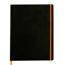 Notebook  A4+ Rhodiarama, 80 file, ivory dictando, negru