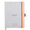 Meeting Book A5+ Rhodiarama, 80 file, argintiu