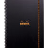 Caiet cu spira A4+ Rhodiactive Pro Book, 80 file, dictando, indosariere, PP, negru