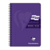 Caiet cu spira A5 EuropaGlossy Clairefontaine, 90 file dictando mov
