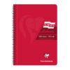 Caiet cu spira A4 EuropaGlossy Clairefontaine, 90 file, dictando rosu