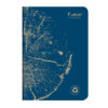 Caiet capsat A5 Forever Clairefontaine, 48 file, dictando hartie reciclata, albastru cobalt
