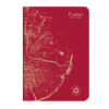 Caiet capsat A5 Forever Clairefontaine, 48 file, dictando hartie reciclata, caramiziu