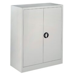 Dulap metalic Ceha, gri, 92x42x120 cm, 2 usi batante si 2 polite