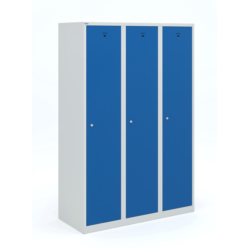 Vestiar metalic, 3 usi/3 coloane, 180x120x50 cm, albastru Vestiar metalic, 3 usi/3 coloane, 180x120x50 cm, albastru