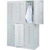 Vestiar metalic, 6 usi/3 canate, 118.5 x 50 x 194.5 cm, gri Vestiar metalic, 6 usi/3 canate, 118.5 x 50 x 194.5 cm, gri