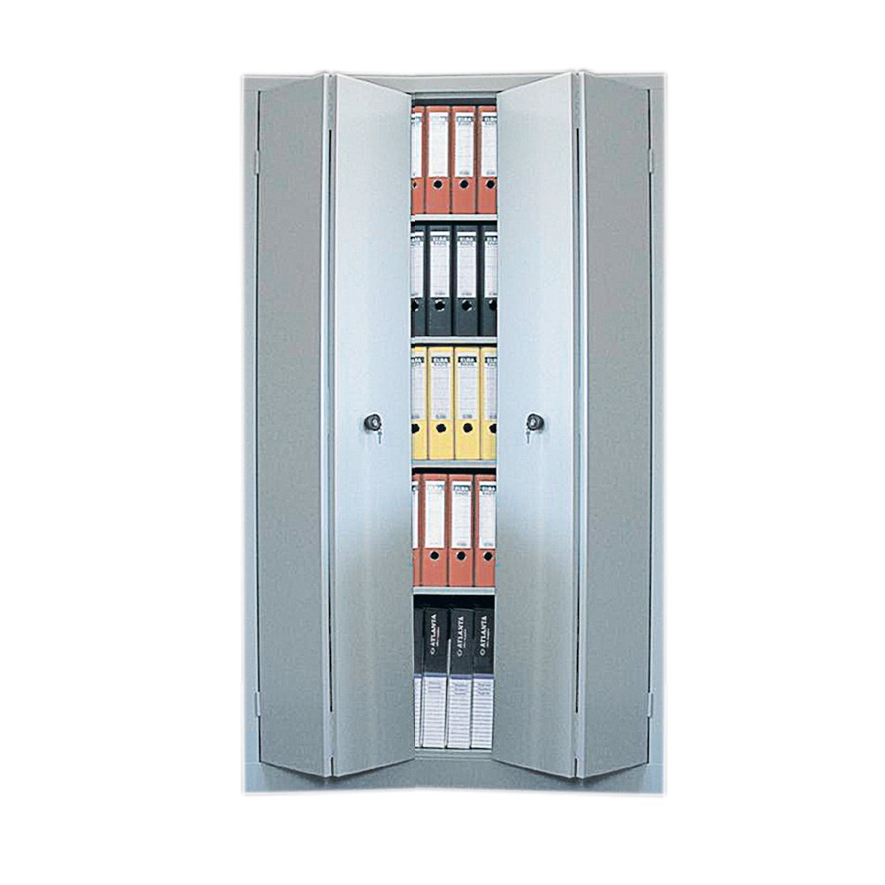Dulap metalic Ceha, gri, 120x42x195 cm, 2 usi pliabile si 4 polite Dulap metalic Ceha, gri, 120x42x195 cm, 2 usi pliabile si 4 polite