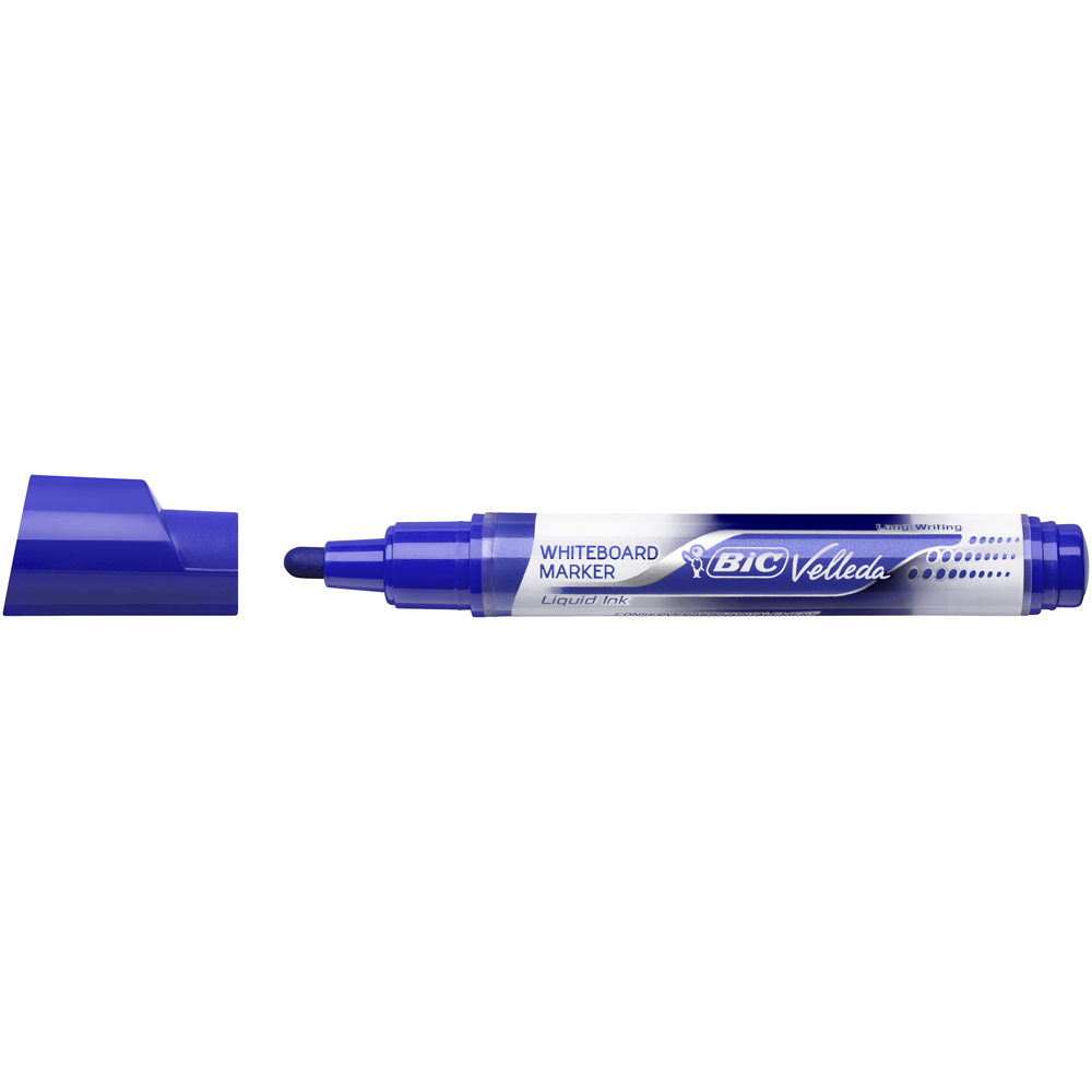 Marker tabla BIC Velleda, cerneala, varf rotund 2.3 mm, scriere albastra Marker tabla BIC Velleda, cerneala, varf rotund 2.3 mm, scriere albastra
