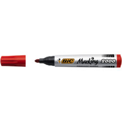 Marker permanent BIC 2000, varf rotund 1.7 mm, rosu