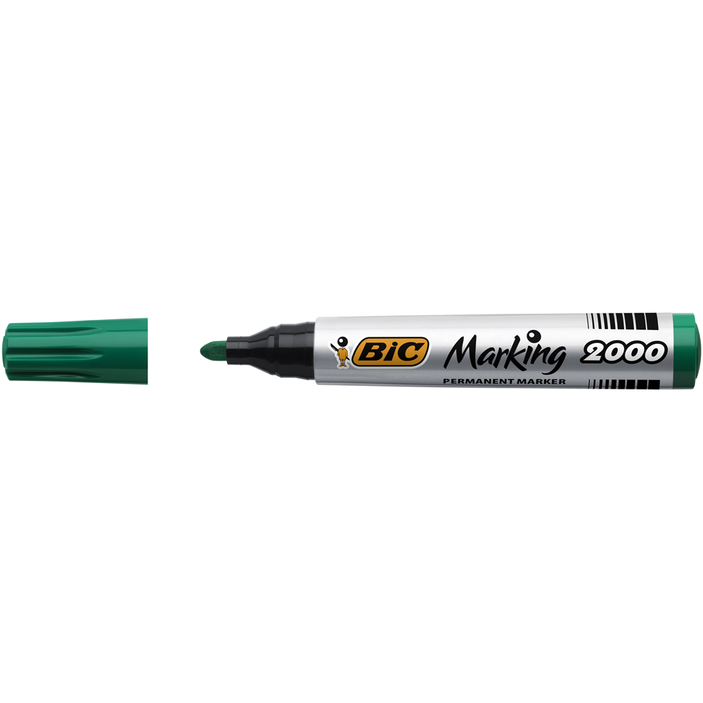 Marker permanent BIC 2000, varf rotund 1.7 mm, verde Marker permanent BIC 2000, varf rotund 1.7 mm, verde