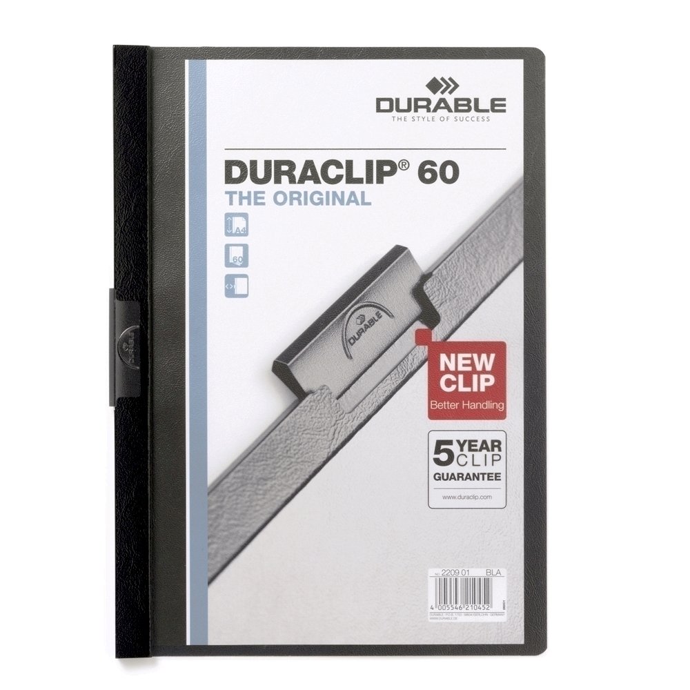 Dosar de prezentare Durable Duraclip, 60 coli, negru Dosar de prezentare Durable Duraclip, 60 coli, negru