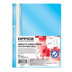 Dosar cu sina si 2 perforatii Office Products, A4, plastic, 50 bucati/set, albastru