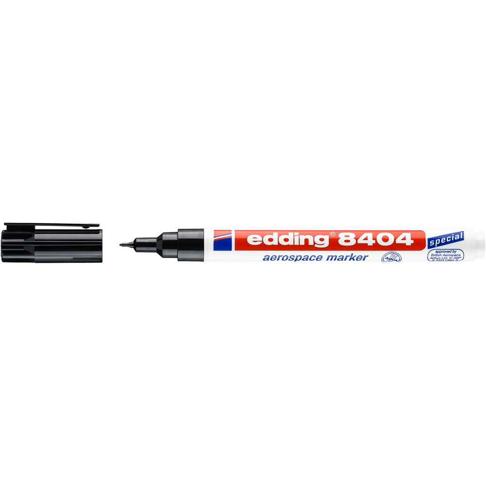 Marker Edding 8404 Aersopace, permanent, corp plastic, varf rotund, 0.75 mm, negru Marker Edding 8404 Aersopace, permanent, corp plastic, varf rotund, 0.75 mm, negru