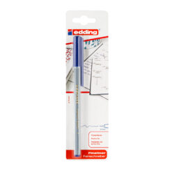Fineliner Edding 55, corp rotund, varf 0.3 mm, albastru, blister