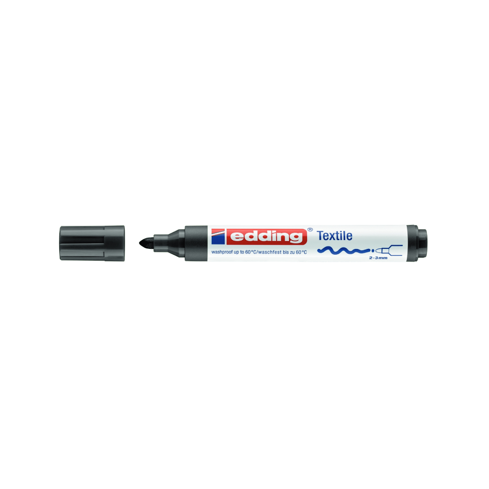 Marker Edding 4500 pentru textile, permanent, varf rotund 2-3 mm, negru Marker Edding 4500 pentru textile, permanent, varf rotund 2-3 mm, negru