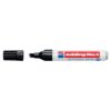 Marker permanent Edding No. 1, corp aluminiu, varf retezat, 1-5 mm, negru