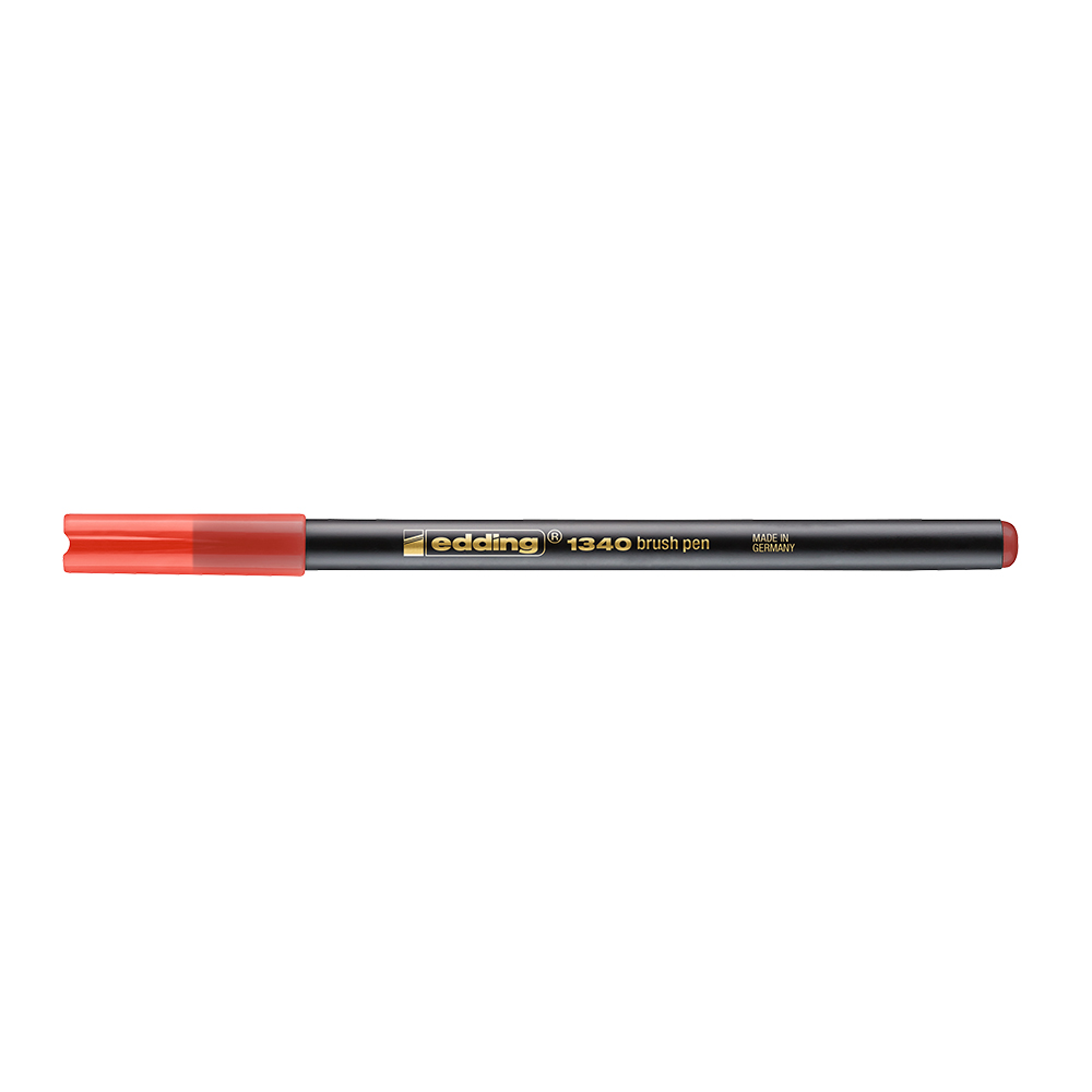 Marker Edding 1340, varf tip pensula, rosu Marker Edding 1340, varf tip pensula, rosu