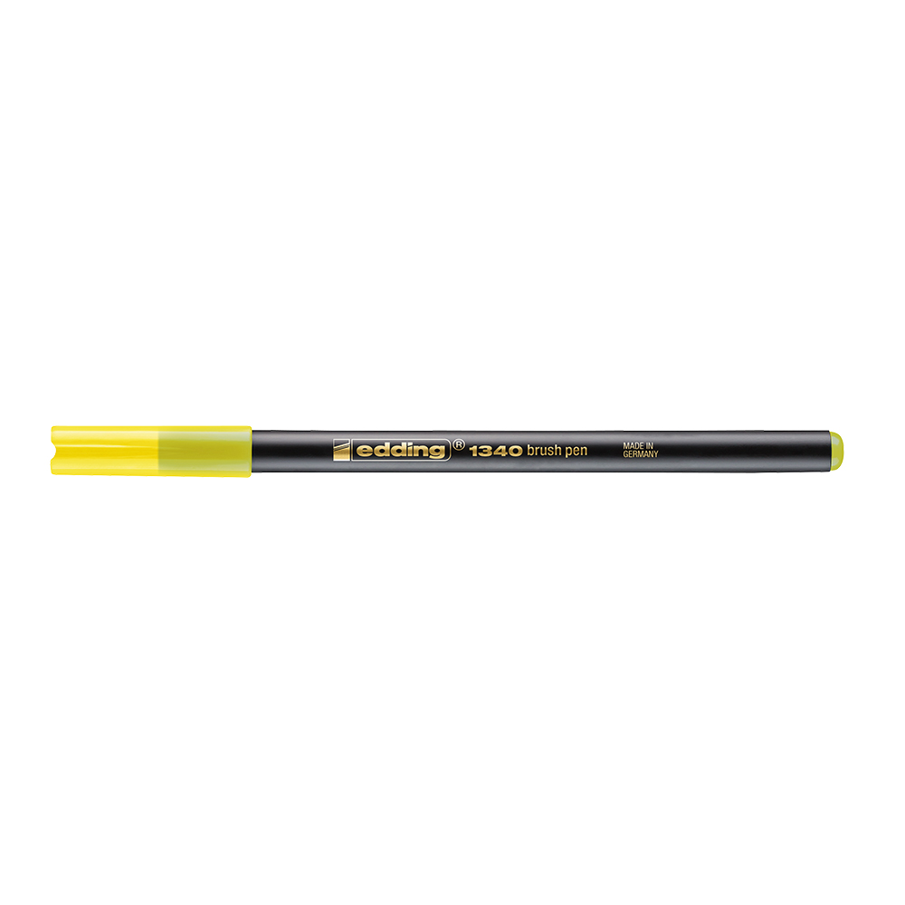 Marker Edding 1340, varf tip pensula, galben Marker Edding 1340, varf tip pensula, galben